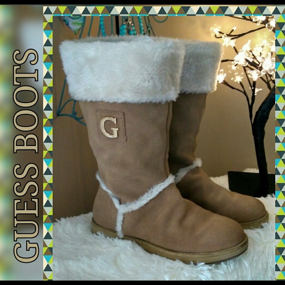 EUC Guess Tan Suede Boots